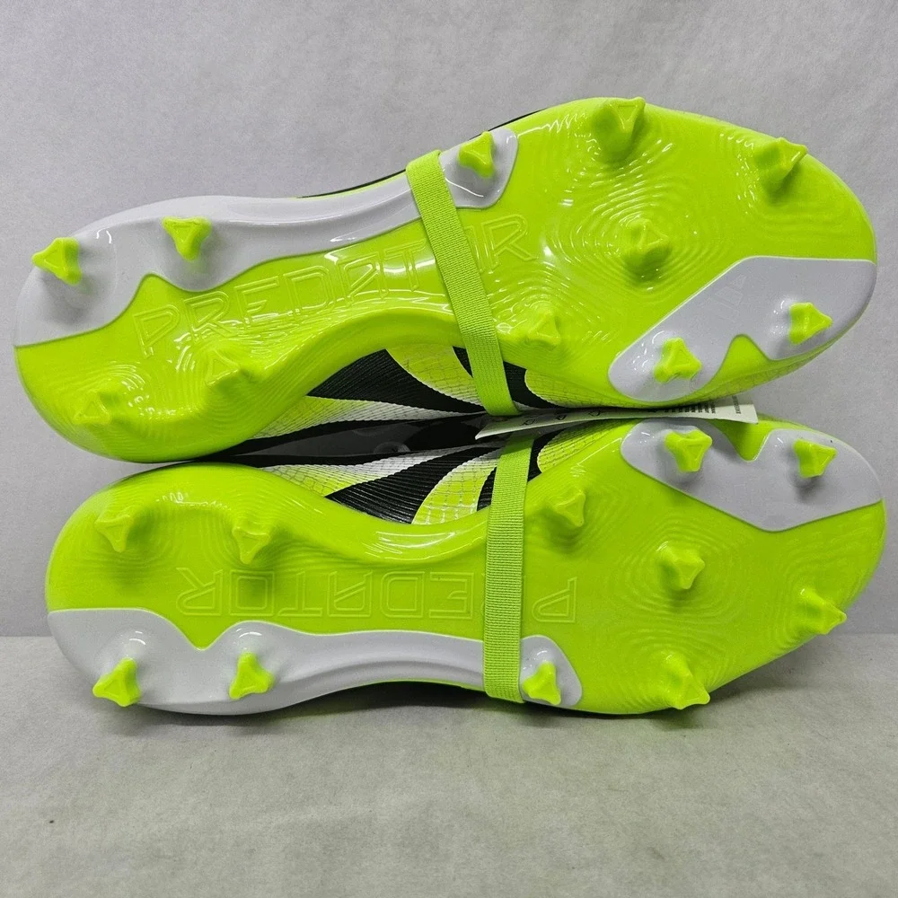 Adidas Predator‎ League FT FG/MG Soccer Cleats JI1111 White Yellow Men Size 12